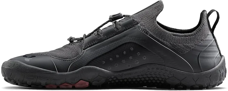 Vivobarefoot Womens Primus Trail Knit FG Shoes - Obsidian-Obsidian-1