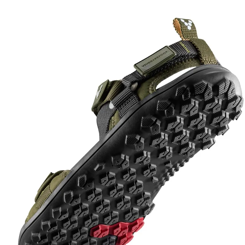 Vivobarefoot Womens Tracker Ora Sandals - Dark Olive-7