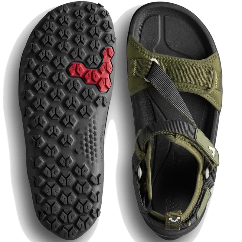 Vivobarefoot Womens Tracker Ora Sandals - Dark Olive-4