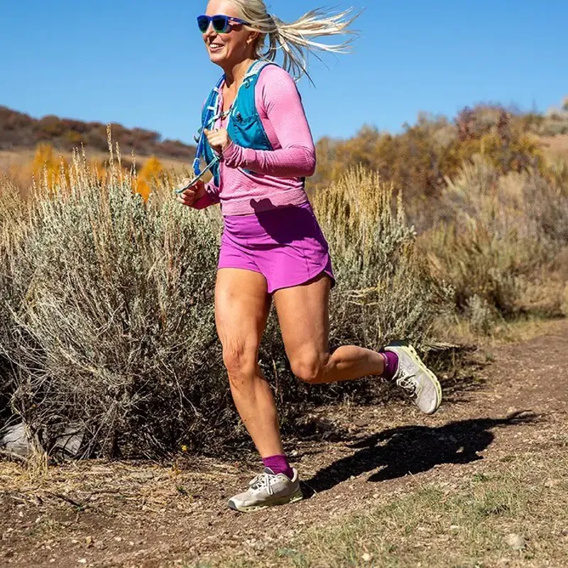 Injinji Womens Trail Midweight Mini Crew Toe Socks - Violet-3