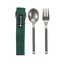 Snow Peak Titanium Fork and Spoon Set - Green Case