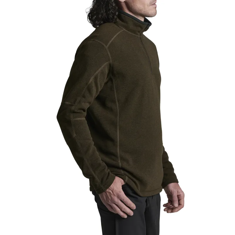 Kuhl Mens Revel 1/4 Zip Fleece - Dark Roast-1