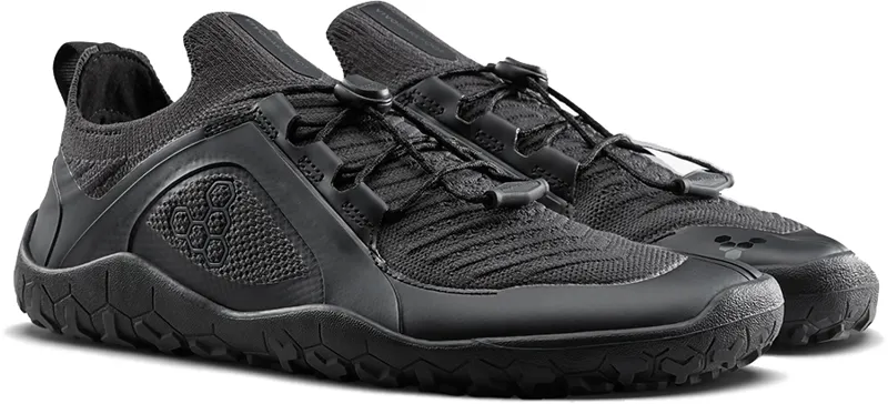 Vivobarefoot Mens Primus Trail Knit FG Shoes - Obsidian-Obsidian-2