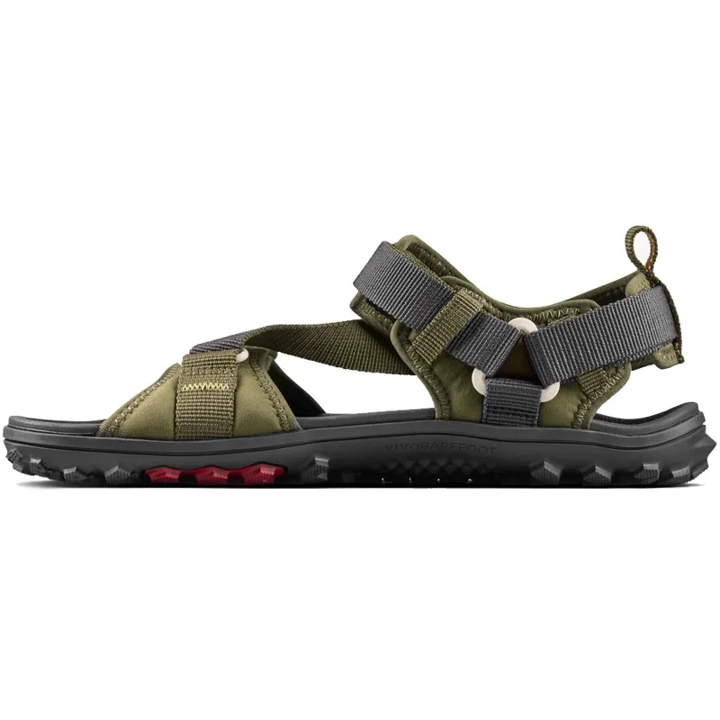 Vivobarefoot Mens Tracker Ora Sandals - Dark Olive-1