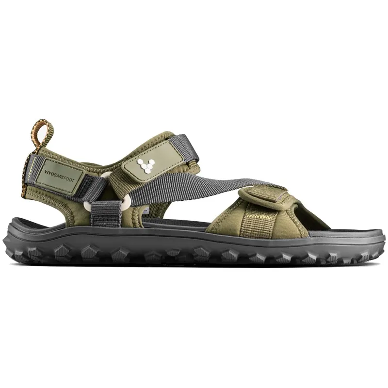 Vivobarefoot Mens Tracker Ora Sandals - Dark Olive