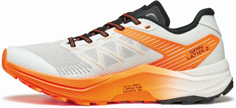 Scarpa Womens Spin Ultra 2 Running Shoe - Ice-Orange Fluo-2