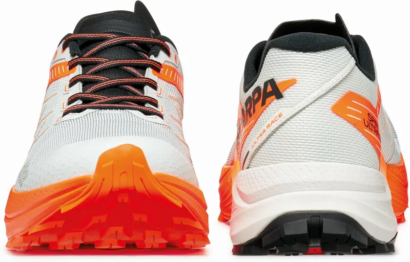 Scarpa Mens Spin Ultra 2 Running Shoe - Ice-Orange Fluo-3