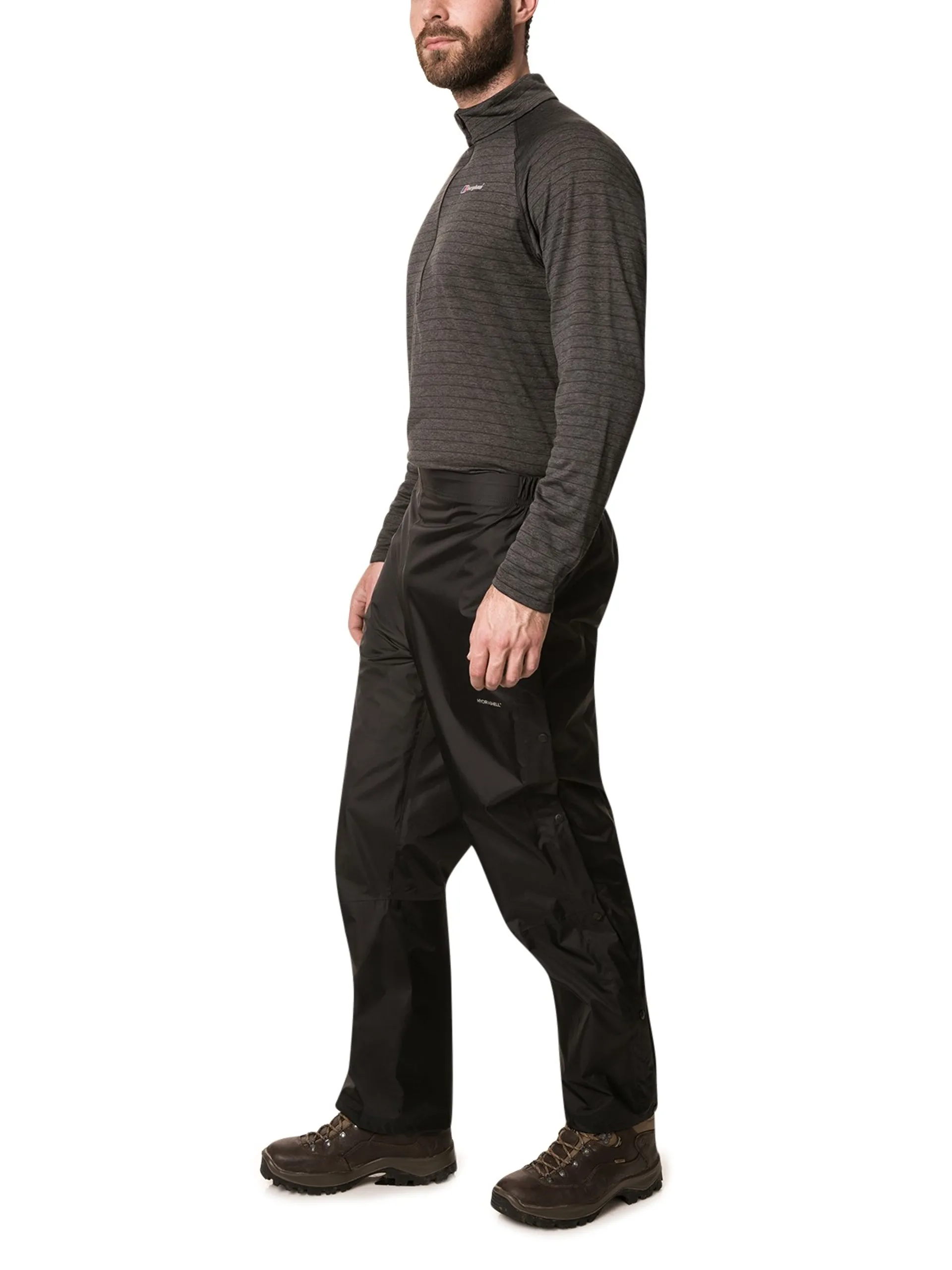 Berghaus Pantalon Imperméable Femme - Deluge 2.0 - Jambe Standard - Jet Black