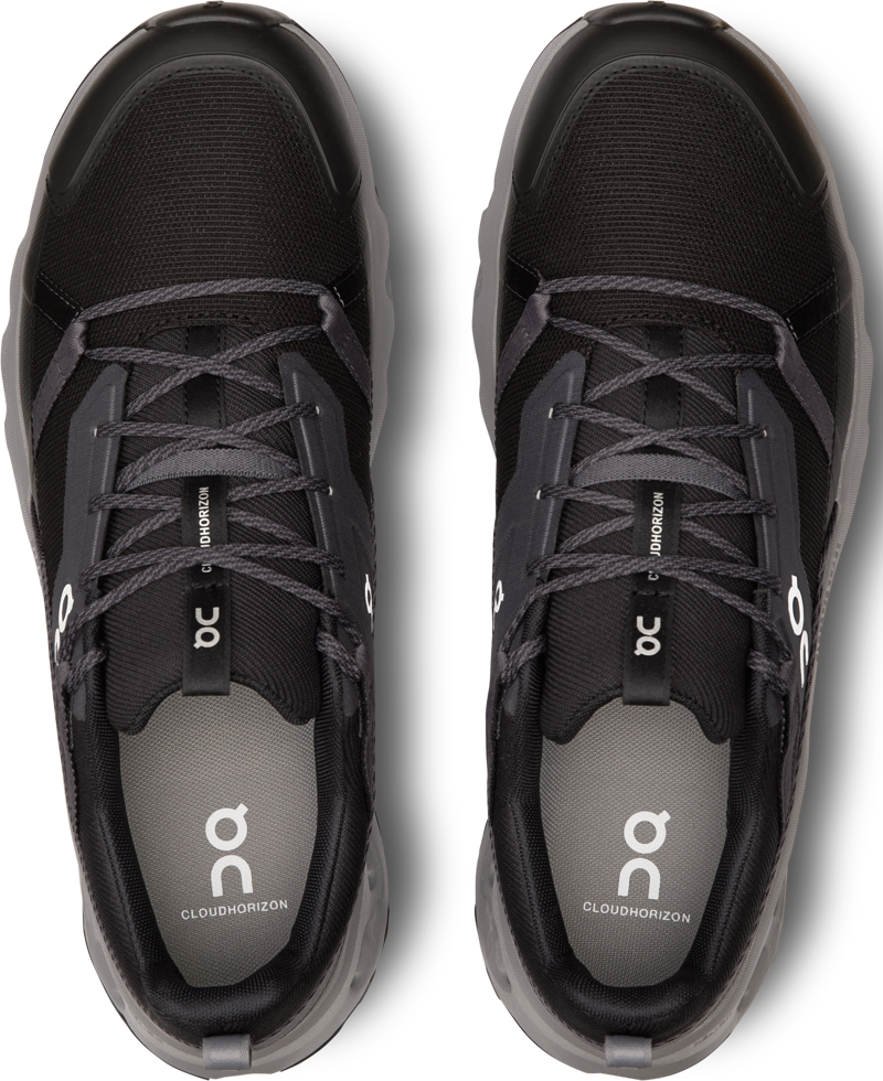 ON Mens Cloudhorizon Shoes - Black-Alloy-1