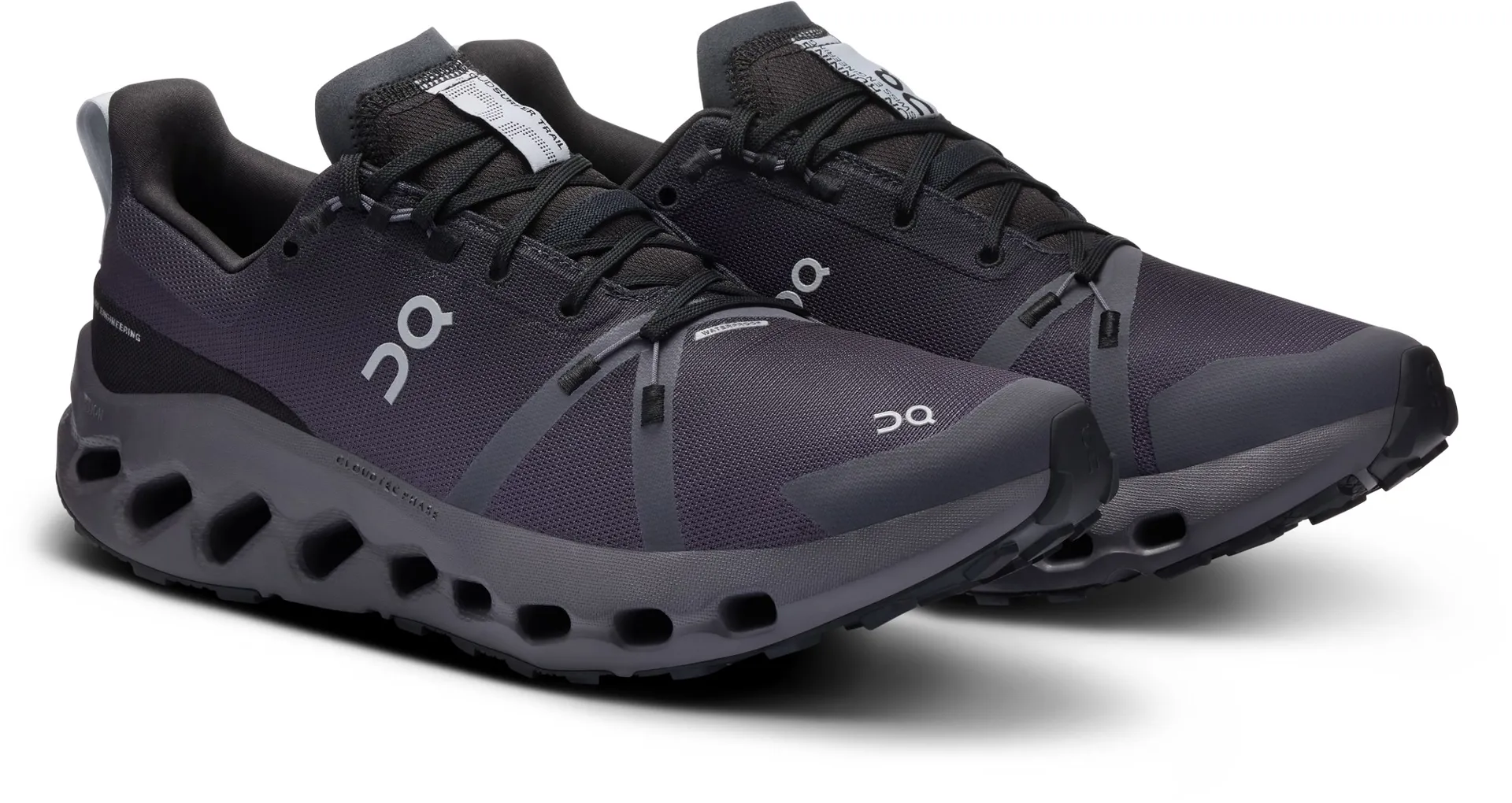 On Cloudsurfer Trail Waterproof Trail Shoes Black Eclipse 3ME10270106 Men\'s 11.5 ON Mens Cloudsurfer Trail Waterproof Shoes - Black-Eclipse main image 3