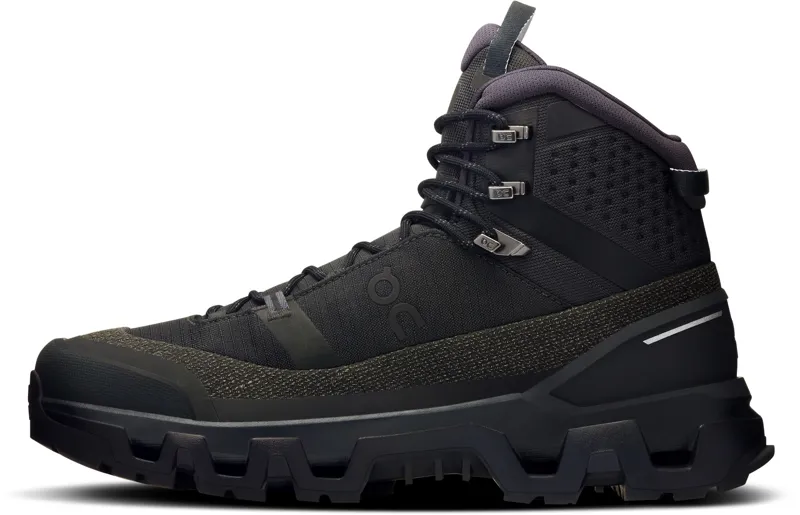 ON Mens Cloudrock Trek Waterproof Shoes - Black-Black-2