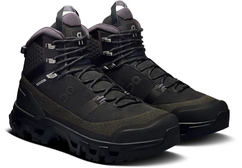 ON Mens Cloudrock Trek Waterproof Shoes - Black-Black-3