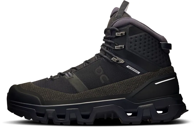 ON Mens Cloudrock Trek Waterproof Shoes - Black-Black-1