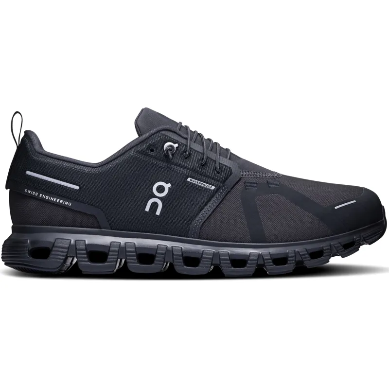 ON Mens Cloud 6 Waterproof Shoes - Black-Black