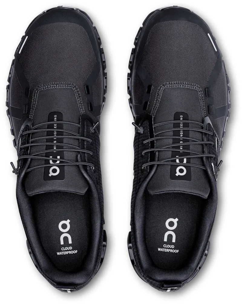 ON Mens Cloud 6 Waterproof Shoes - Black-Black-5