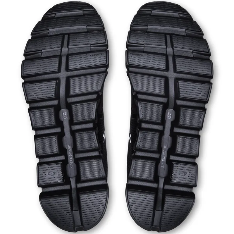 ON Mens Cloud 6 Waterproof Shoes - Black-Black-6