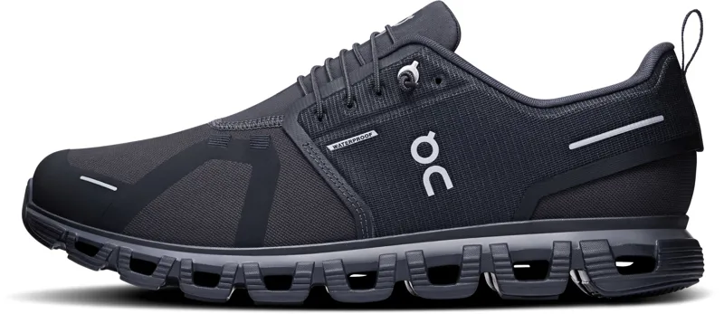 ON Mens Cloud 6 Waterproof Shoes - Black-Black-2