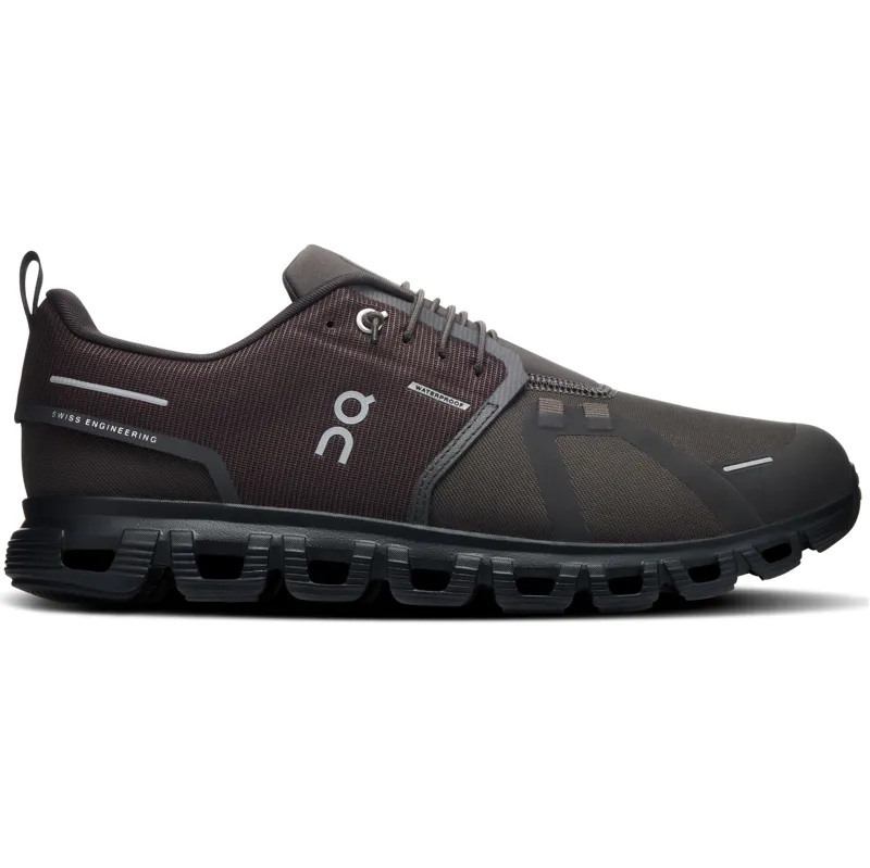 ON Mens Cloud 6 Waterproof Shoes - Espresso-Black