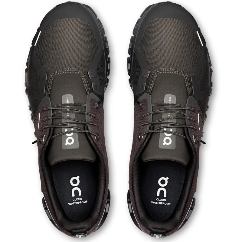 ON Mens Cloud 6 Waterproof Shoes - Espresso-Black-4
