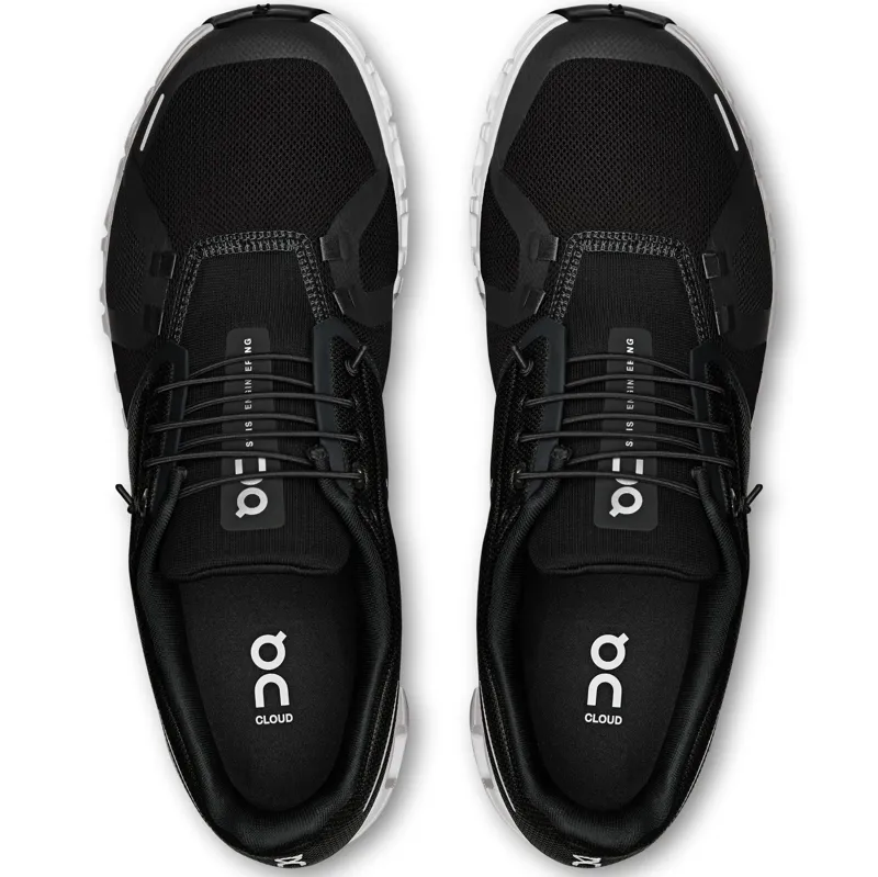 ON Mens Cloud 6 Shoes - Black-White-5