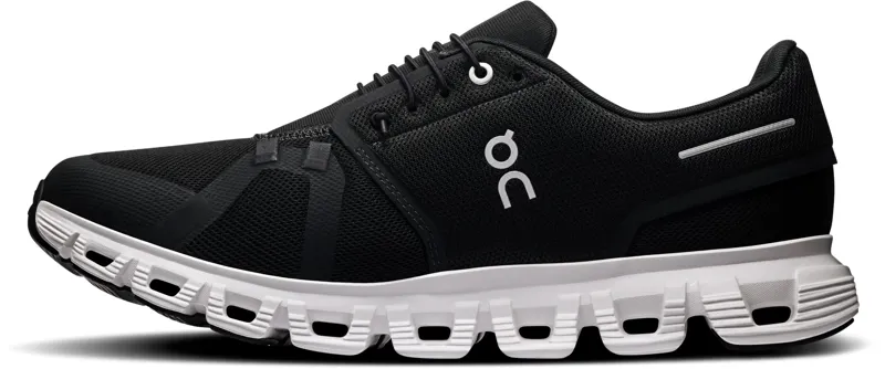 ON Mens Cloud 6 Shoes - Black-White-1