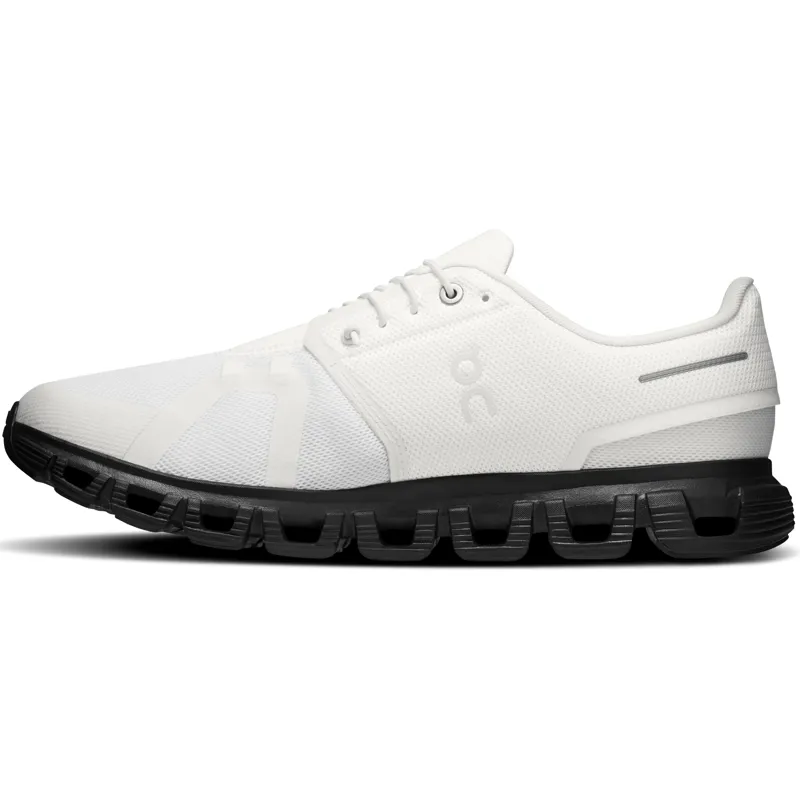 ON Mens Cloud 6 Shoes - White-Black-2