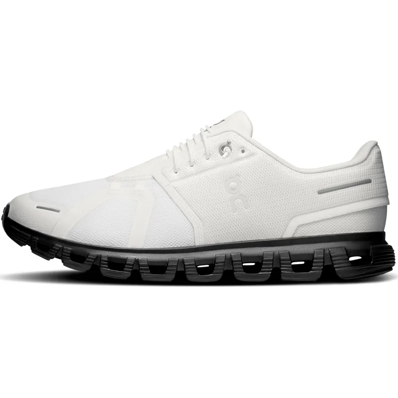 ON Mens Cloud 6 Shoes - White-Black-1