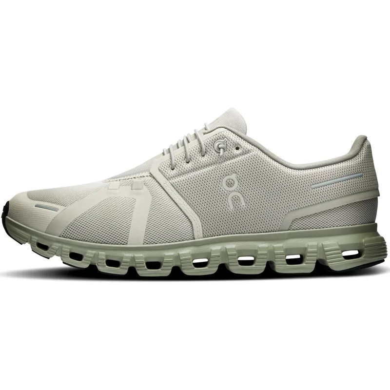 ON Mens Cloud 6 Shoes - Brume-Olive-1