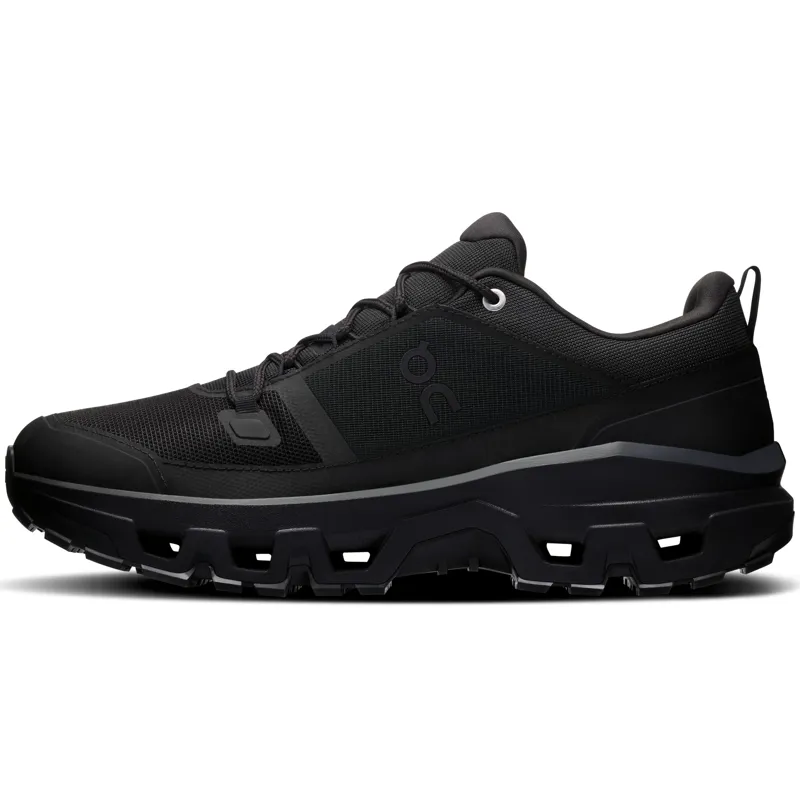 ON Mens Cloudrock Low Waterproof Shoes - Black-Black-2