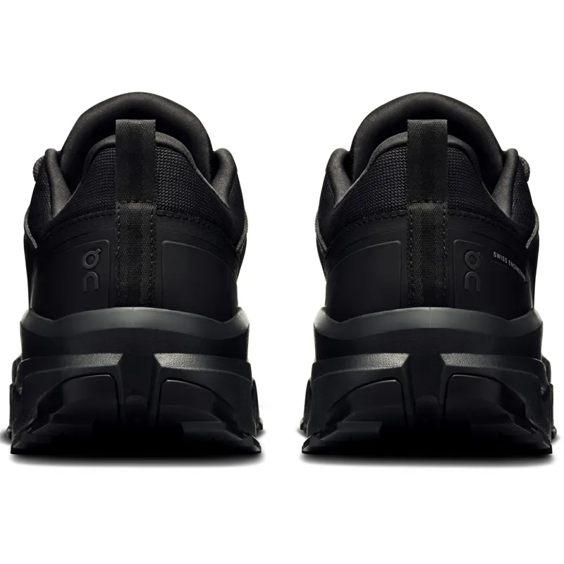 ON Mens Cloudrock Low Waterproof Shoes - Black-Black-4