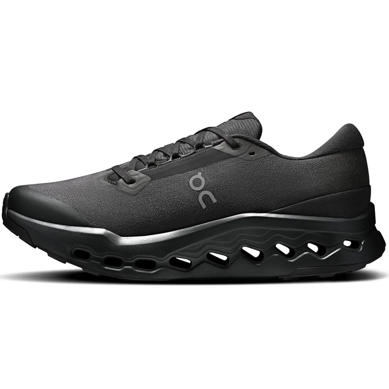 ON Mens Cloudsurfer Trail 2 WP Running Shoes - Black-Black-2