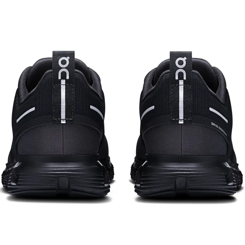 ON Womens Cloud 6 Waterproof Shoes - Black-Black-3