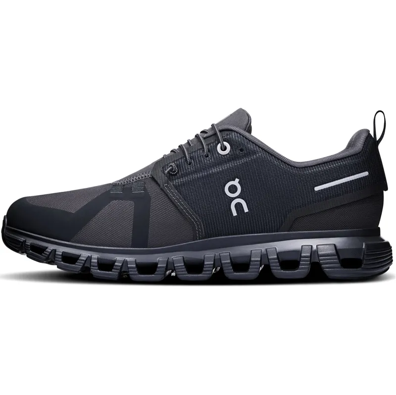 ON Womens Cloud 6 Waterproof Shoes - Black-Black-2