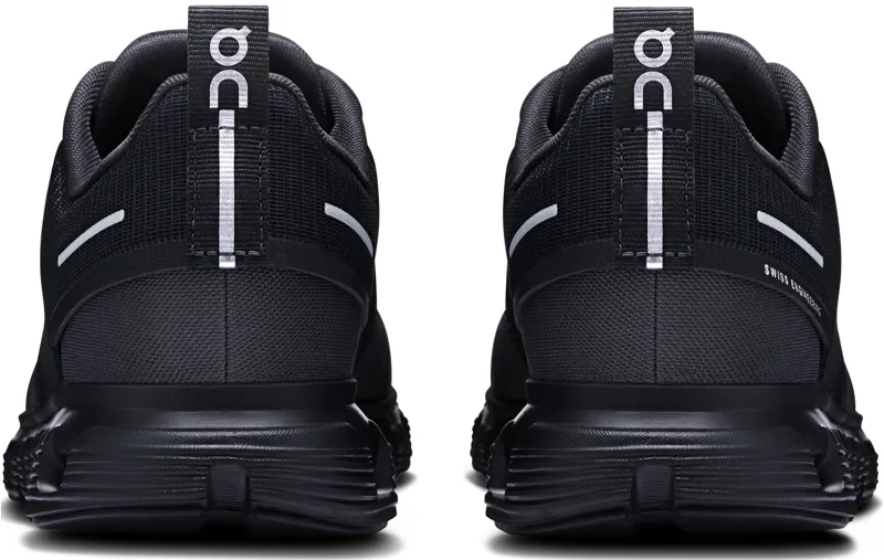 ON Womens Cloud 6 Waterproof Shoes - Black-Black-4