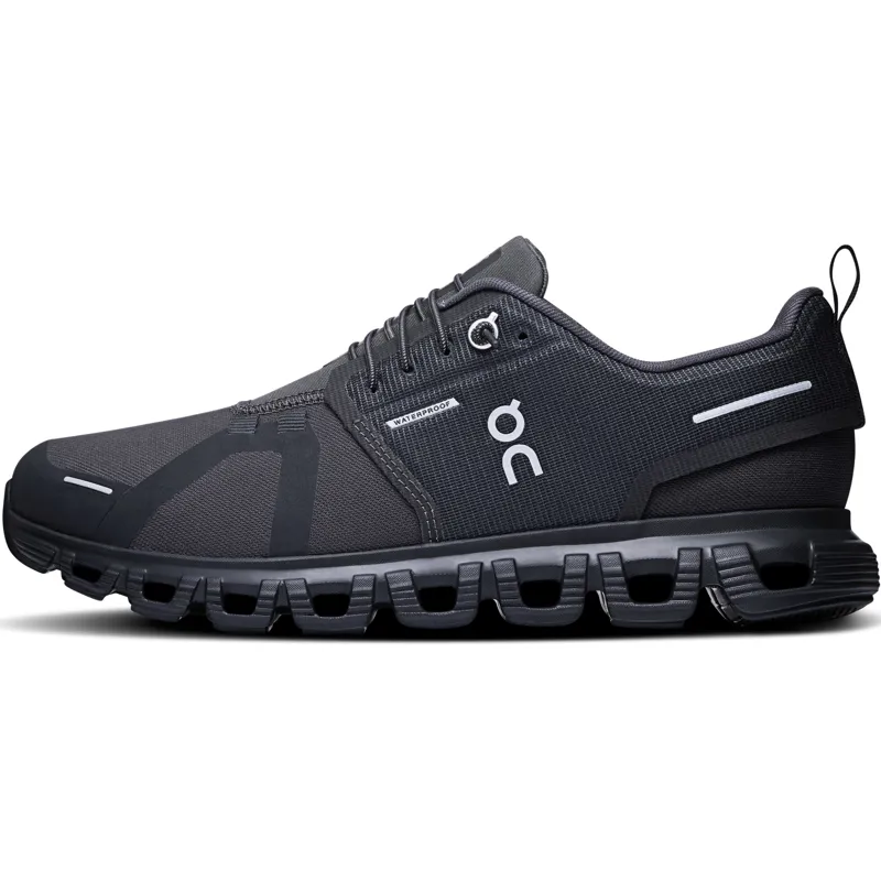 ON Womens Cloud 6 Waterproof Shoes - Black-Black-1