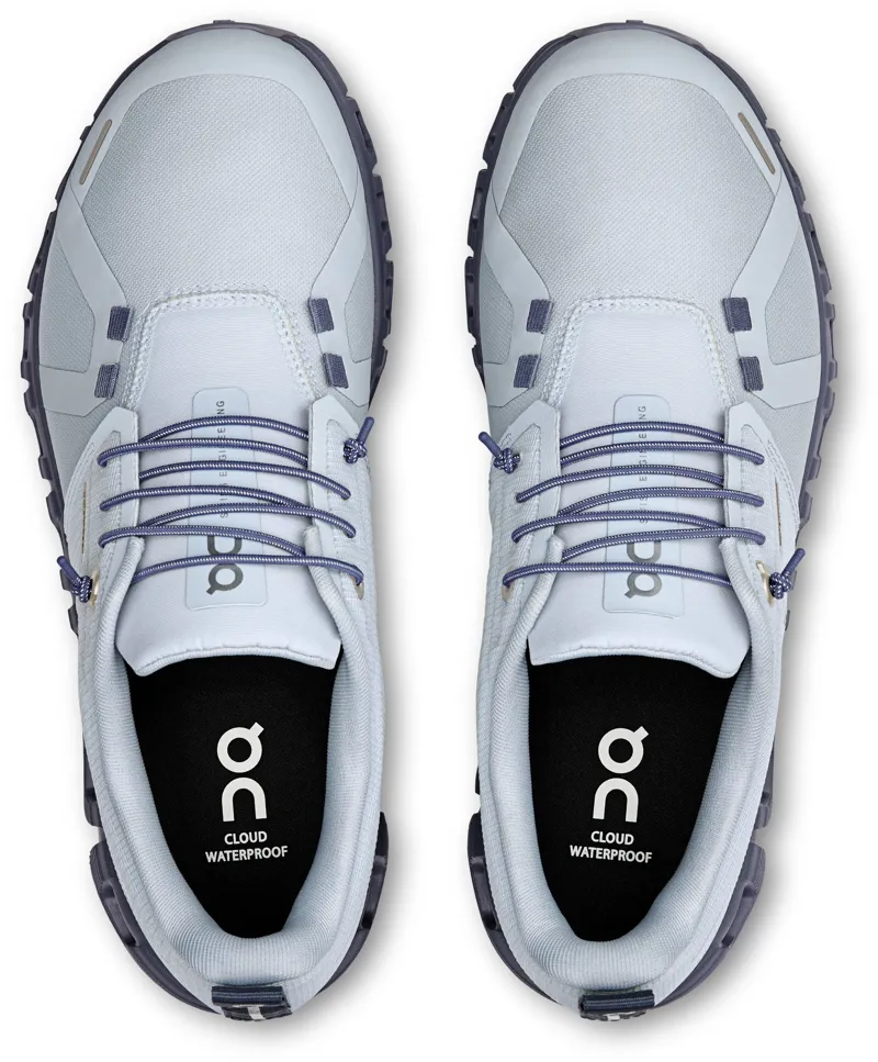 ON Womens Cloud 6 Waterproof Shoes - Heather-Metal-5