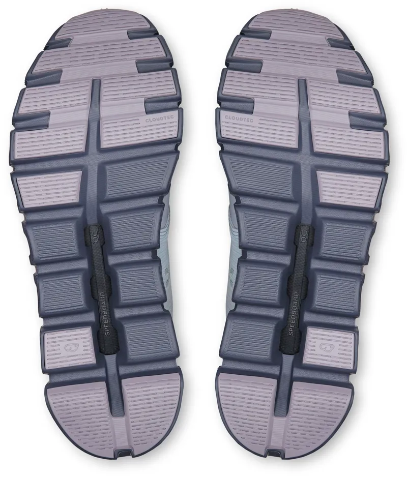 ON Womens Cloud 6 Waterproof Shoes - Heather-Metal-6