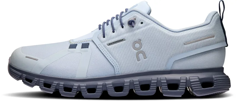 ON Womens Cloud 6 Waterproof Shoes - Heather-Metal-2