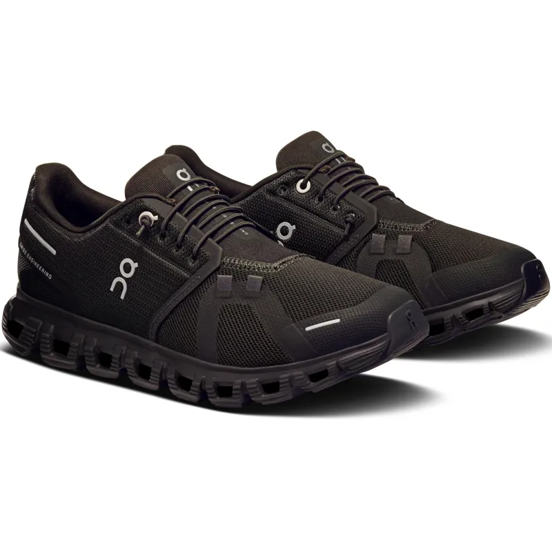 ON Womens Cloud 6 Shoes - Black-Black-4