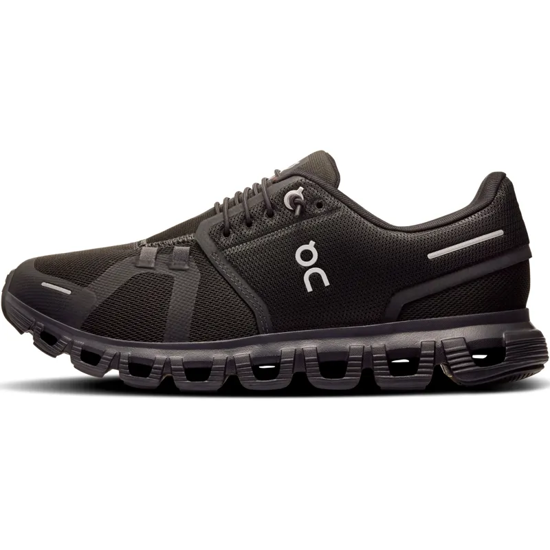 ON Womens Cloud 6 Shoes - Black-Black-1