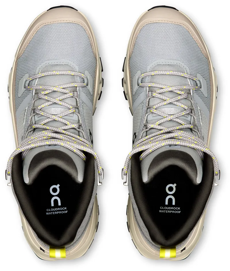 ON Womens Cloudrock Mid Waterproof Shoes - Alloy-Ice-5