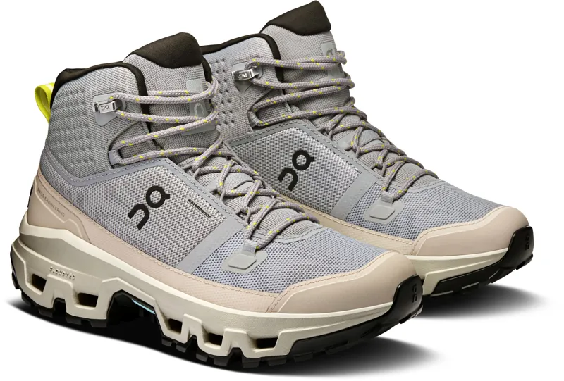 ON Womens Cloudrock Mid Waterproof Shoes - Alloy-Ice-3