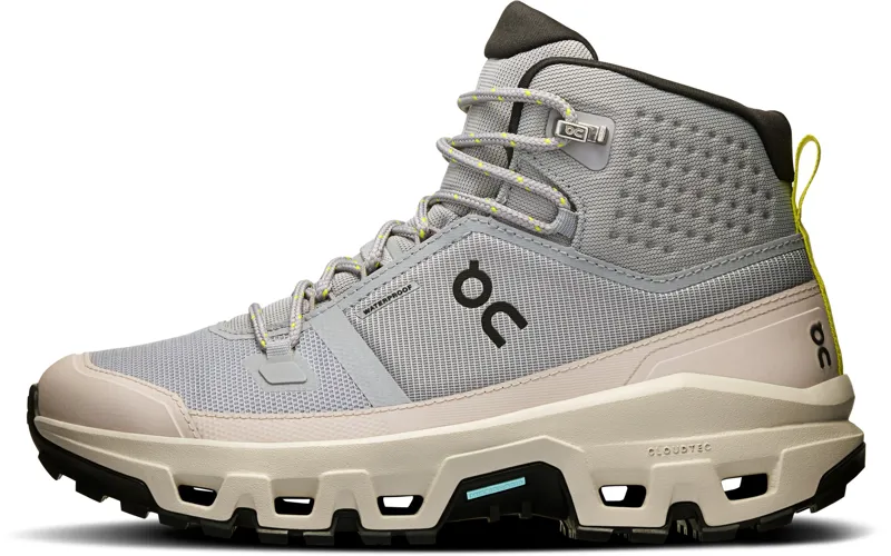 ON Womens Cloudrock Mid Waterproof Shoes - Alloy-Ice-1