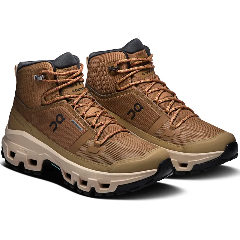ON Womens Cloudrock Mid Waterproof Shoes - Sphinx-Sand-3