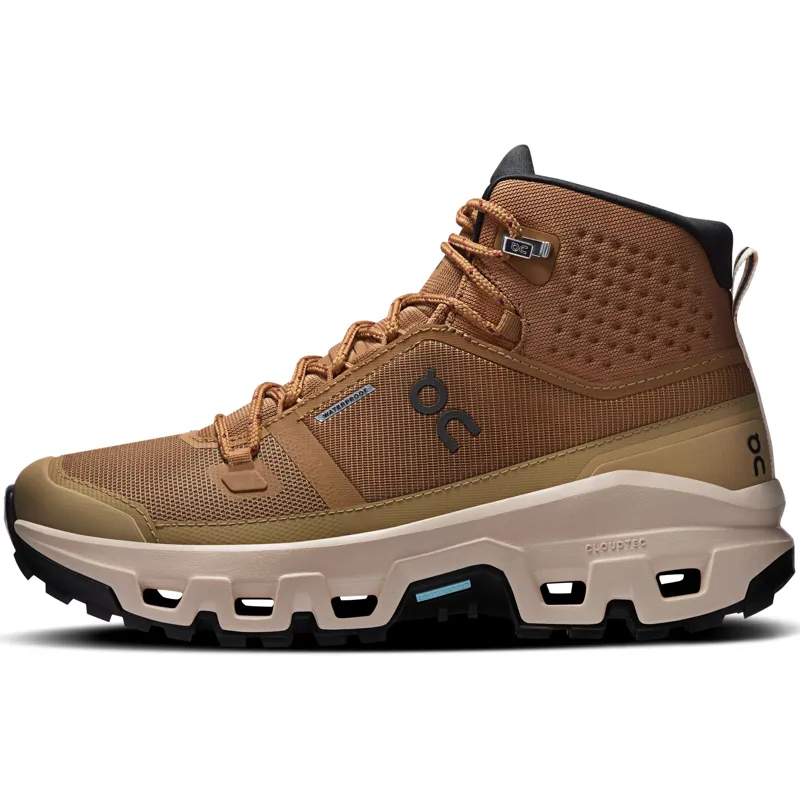 ON Womens Cloudrock Mid Waterproof Shoes - Sphinx-Sand-1