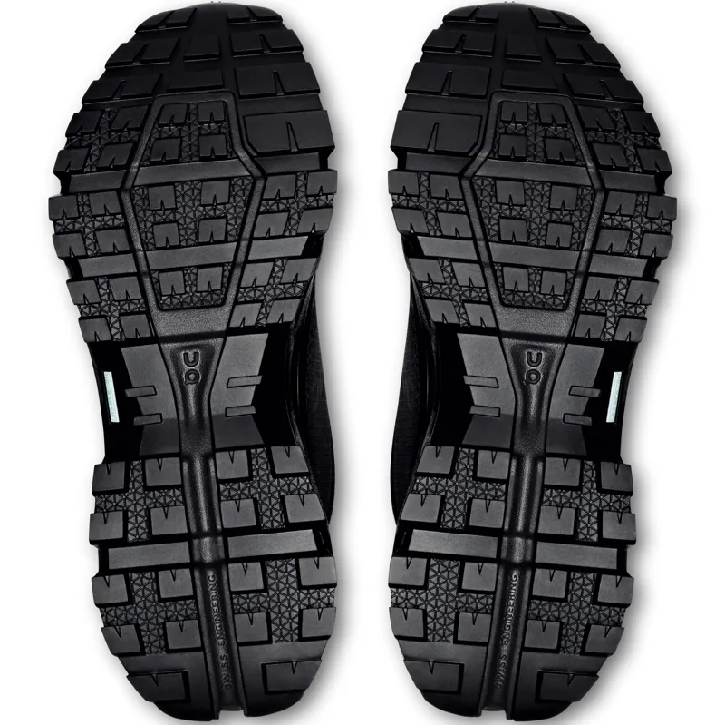 ON Womens Cloudrock Low Waterproof Shoes - Black-Black-6