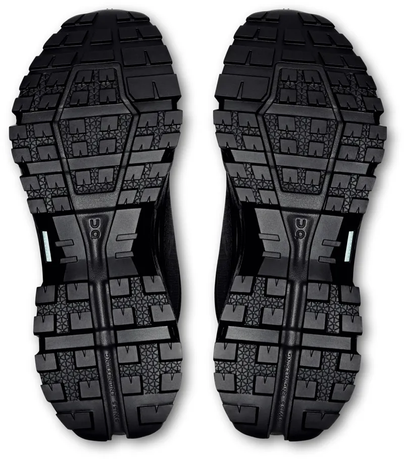 ON Womens Cloudrock Low Waterproof Shoes - Black-Black-6