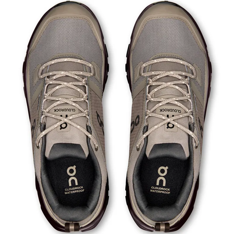 ON Womens Cloudrock Low Waterproof Shoes - Cinder-Ox-5