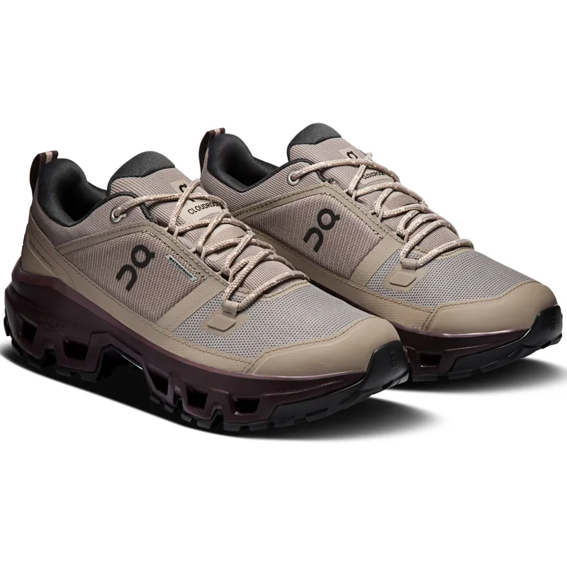 ON Womens Cloudrock Low Waterproof Shoes - Cinder-Ox-4