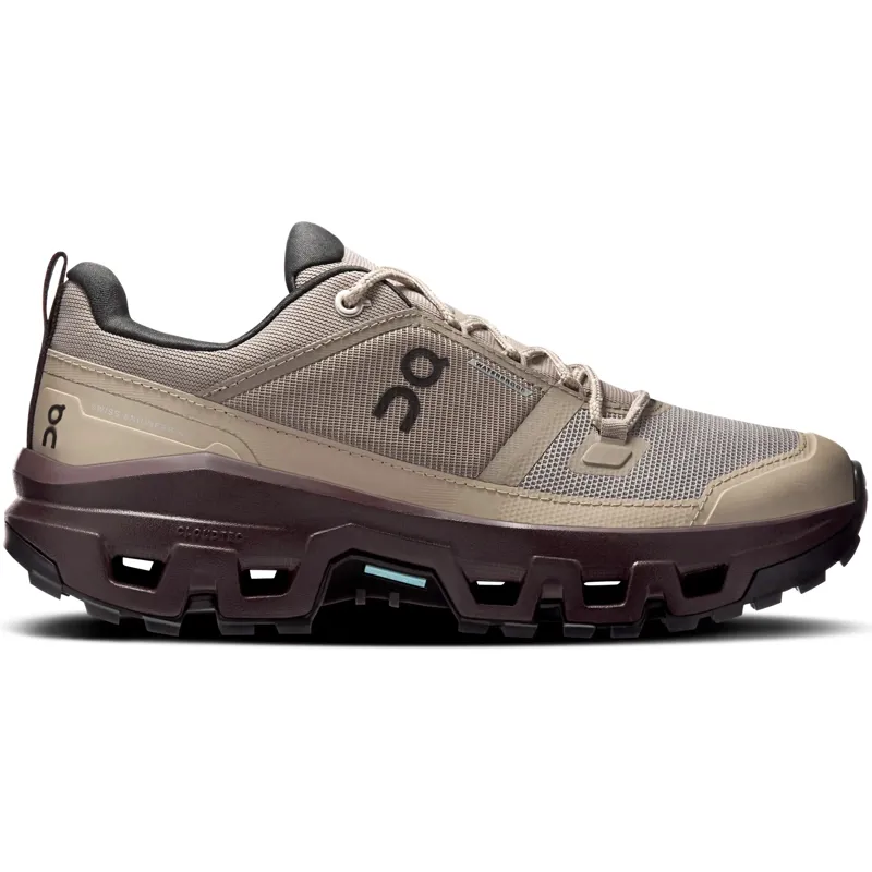 ON Womens Cloudrock Low Waterproof Shoes - Cinder-Ox